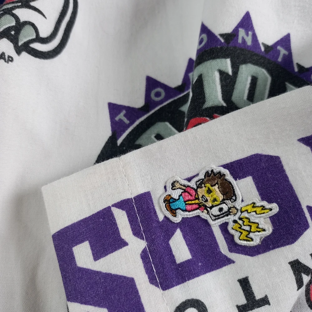 SOLD OUT Custom Reworked Vintage 1994 Toronto Raptors Bennygonia Shorts Handmade - Picture 8 of 10